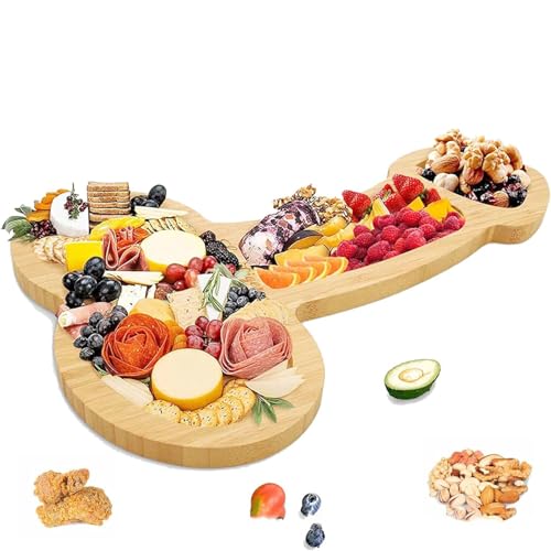 Bachelorette Party Dekorationen, Holz Hen Aperitif Board Bestecktablett Groß 39,2 cm Junggesellinnenabschied Frecher Holzteller Obsttablett Vorspeisenteller für Brautparty Partyzubehör (Beige) von SRMIRO