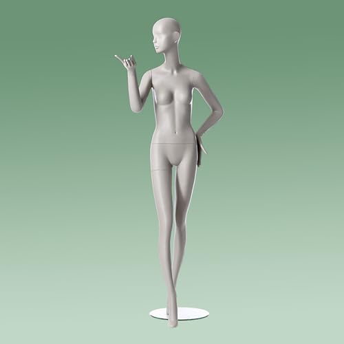 Kind Schaufensterpuppe Atemberaubende sexy weibliche Ganzkörper-Mannequin aus Fiberglas, Schneiderpuppen für Bekleidungsgeschäfte/Schneidereien, weißer Puppenständer mit Arm/Kopf/runder Basis(E Tall 1 von SRNSAEB