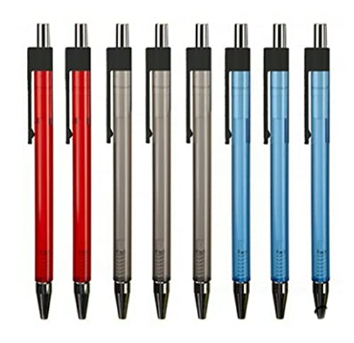 8Stück mehrfarbige einziehbare Kugelschreiber (mittlere Spitze) für Büro, Schule, Schreibwaren, glattes Schreiben für Kinder und Erwachsene (8 Stück Push-Top-Jet-Stifte) von SRV Hub