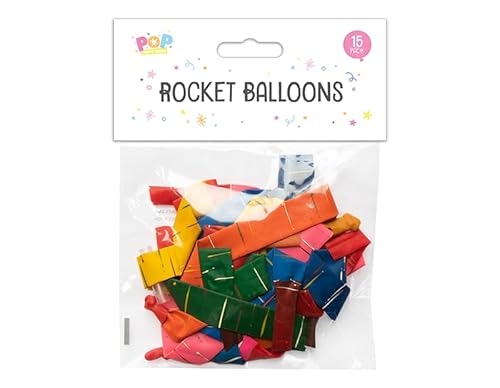 Modellierballon-Kit mit Pumpe (30 Stück) I Bunte Kunsthandwerk Twisting Latex Ballons I Ideal für Kinderpartys und Dekoration (15 Stück Raketenballons) von SRV Hub