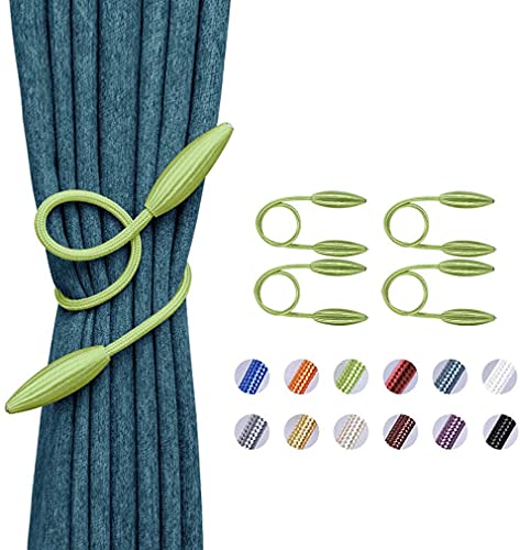 SSDD 2 Packung DIY. Twist Vorhang Raffbacks Kreative dekorative Drape Krawatte Backs European Style Random Modeling Vorhang Holdbacks für Home & Office-Fenster (Color : Tender Green, Size : 4 Pack) von SSDD