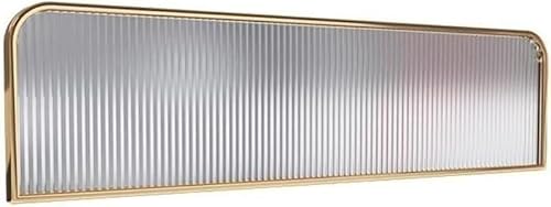 SSDDLZEQ Lichtdurchlässiger Paneel-Bildschirm, Edelstahlrahmen, Arbeitsplattenteiler for Essbereiche, Büros und Restaurants, 30 cm Höhe Dekoration(Gold,140cm) von SSDDLZEQ