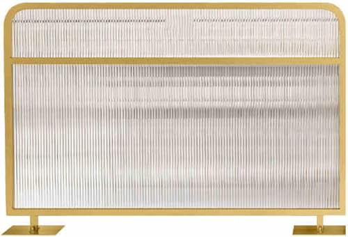 SSDDLZEQ Schreibtisch-Sichtschutzteiler, Essbereich, Eisenteiler, Restaurant-Sichtschutzplatte mit durchscheinendem for Arbeitsbereich, Büro, Esszimmer Dekoration(Gold,100x120x28cm) von SSDDLZEQ