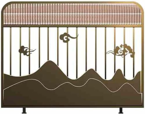 SSDDLZEQ Tischteiler aus Eisen for den Essbereich, Tischplattenschirm mit Edelstahlrahmen for stilvolle Esstisch-Restaurant-Bar-Dekoration Dekoration(Gold,100x120cm) von SSDDLZEQ