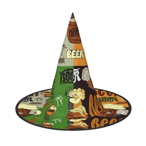 SSIMOO Bier-Halloween-Partyhut, lustiger Halloween-Hut, Kostümzubehör für Halloween-Party-Dekor von SSIMOO