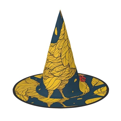 SSIMOO Halloween-Partyhut mit gelben Blättern, lustiger Halloween-Hut, Kostümzubehör für Halloween-Party-Dekoration von SSIMOO