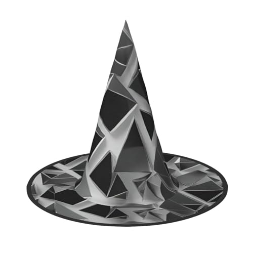 Silberne geometrische Figur Halloween-Partyhut, lustiger Halloween-Hut, Kostümzubehör für Halloween-Party-Dekoration von SSIMOO