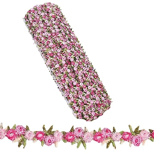 SSRDFU borten und bänder zum nähen - 5Yard Florale Spitzenborte Blumen Spitzenband Spitzenborte Zierband Borten Bänder Borten Und Bänder Zum Nähen,Für Verzierungen,Kleidung,DIY von SSRDFU