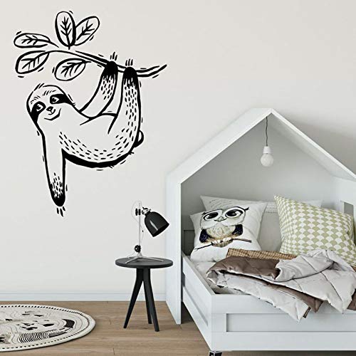 Faultier Wandtattoos Wald Tiere Tropische Wandaufkleber Schlafzimmer Spielzimmer Wandposter Kinder Zimmer Dekoration 42X56 Cm von SSSStickerS