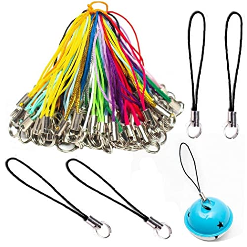 Split Ringriemen 50 Pcs Telefon Charme Cords Handy Lariiat Lanyard Puppe Lanyard Für DIY Craft Telefon USB Flash Drive Keyring von ST4U