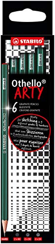 Bleistift - STABILO Othello - ARTY - 6er Pack - Härtegrad hart, jeweils 2x 4H, 3H, 2H von STABILO