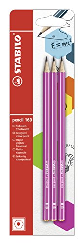 Bleistift - STABILO pencil 160 in pink - 3er Pack - Härtegrad HB von STABILO