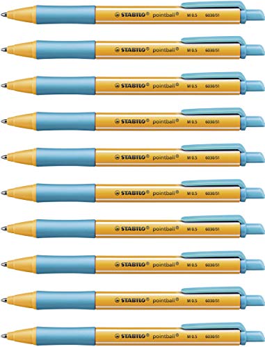 STABILO - Druck-Kugelschreiber - pointball - 10er Pack - türkis von STABILO