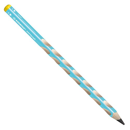 STABILO - Ergonomischer Dreikant-Bleistift für Linkshänder - EASYgraph in blau - 6er Pack - Härtegrad HB von STABILO