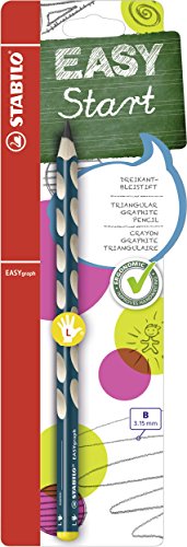 Ergonomischer Dreikant-Bleistift für Linkshänder - STABILO EASYgraph in petrol - Härtegrad B von STABILO