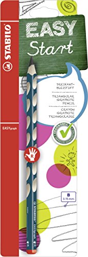 Ergonomischer Dreikant-Bleistift für Rechtshänder - STABILO EASYgraph in petrol - Einzelstift - Härtegrad B von STABILO