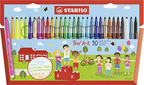 STABILO - Filzstift - Trio A-Z - 30er Pack - mit 30 verschiedenen Farben von STABILO