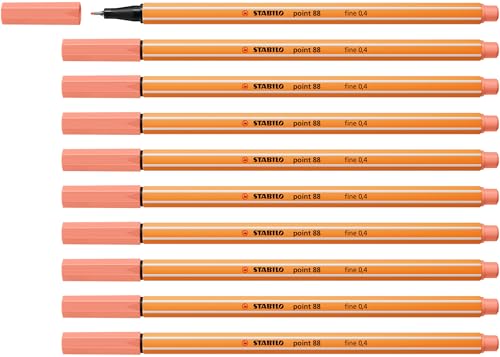 STABILO - Fineliner - point 88-10er Pack - apricot von STABILO