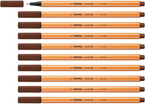 STABILO - Fineliner - point 88-10er Pack - braun von STABILO