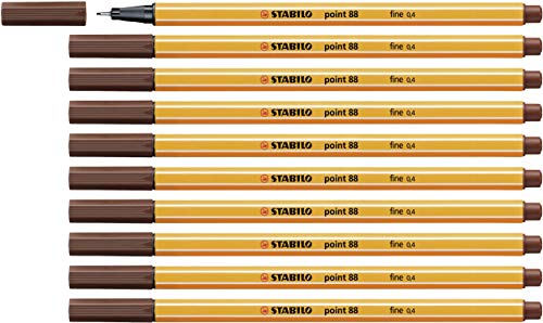 STABILO - Fineliner - point 88-10er Pack - braun von STABILO