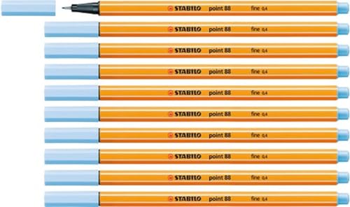 Fineliner - STABILO point 88-10er Pack - eisblau von STABILO