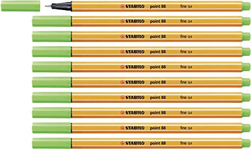 STABILO - Fineliner - point 88-10er Pack - hellgrün von STABILO