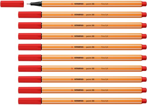 STABILO - Fineliner - point 88-10er Pack - hellrot von STABILO