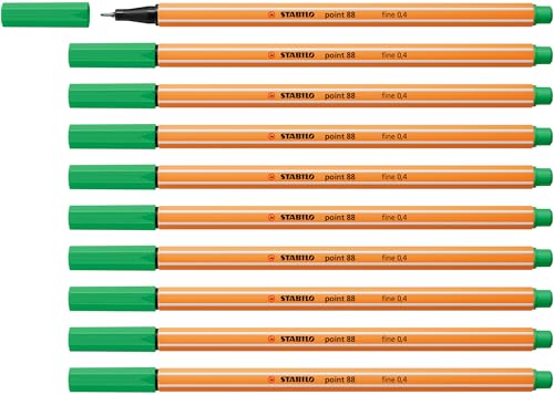 Fineliner - STABILO point 88 - 10er Pack - minzgrün von STABILO