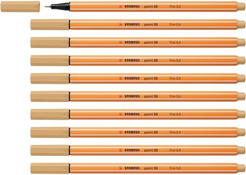 STABILO - Fineliner - point 88-10er Pack - ocker hell von STABILO