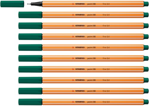 Fineliner - STABILO point 88-10er Pack - tannengrün von STABILO