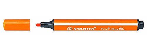 Gefederter Dreikant-Filzstift - STABILO Trio Scribbi - Einzelstift - orange von STABILO