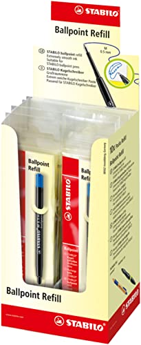 Kugelschreiber - Großraummine - STABILO Ballpoint Refill - 10er Pack - blau von STABILO