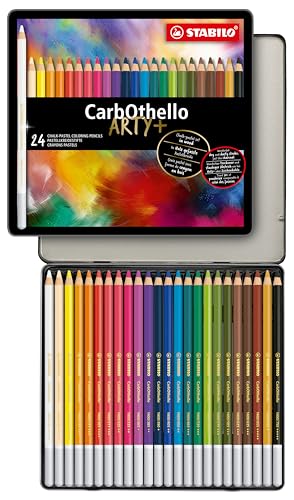 STABILO - Pastellkreidestift - CarbOthello - ARTY+ - 24er Metalletui - mit 24 verschiedenen Farben von STABILO