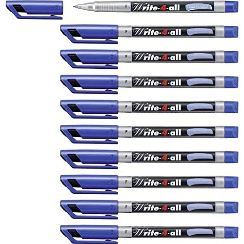 STABILO - Permanent-Marker - Write-4-all - fein - 10er Pack - blau von STABILO