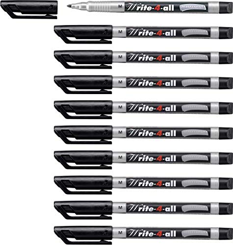 STABILO - Permanent-Marker - Write-4-all - medium - 10er Pack - schwarz von STABILO