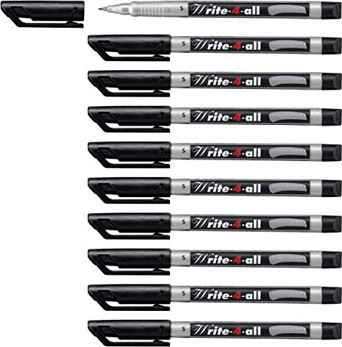 Permanent-Marker - STABILO Write-4-all - superfein - 10er Pack - schwarz von STABILO