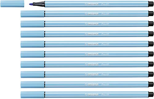 STABILO - Premium-Filzstift - Pen 68-10er Pack - azurblau von STABILO