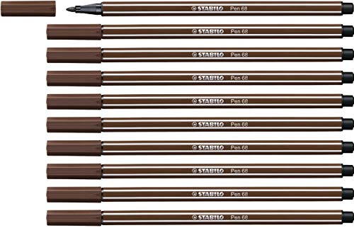 Premium-Filzstift - STABILO Pen 68 - 10er Pack - braun von STABILO