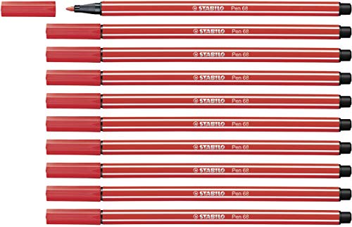 STABILO - Premium-Filzstift - Pen 68-10er Pack - carmin von STABILO