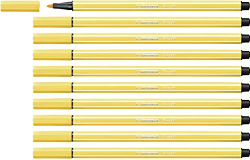 STABILO - Premium-Filzstift - Pen 68-10er Pack - gelb von STABILO