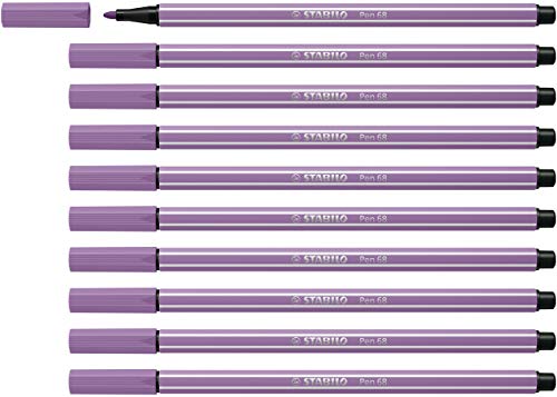 STABILO - Premium-Filzstift - Pen 68-10er Pack - grauviolett von STABILO