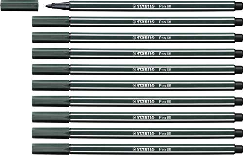 STABILO - Premium-Filzstift - Pen 68-10er Pack - grünerde von STABILO