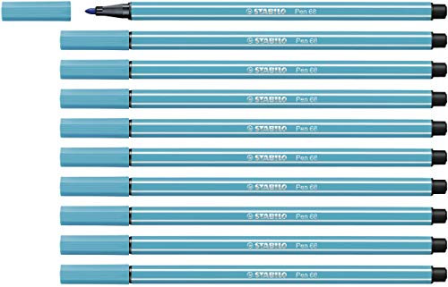 STABILO - Premium-Filzstift - Pen 68-10er Pack - hellblau von STABILO