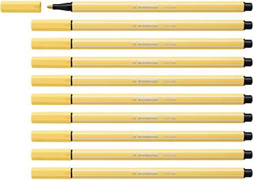 STABILO - Premium-Filzstift - Pen 68-10er Pack - hellgelb von STABILO