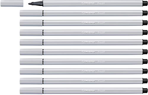 STABILO - Premium-Filzstift - Pen 68-10er Pack - hellgrau von STABILO