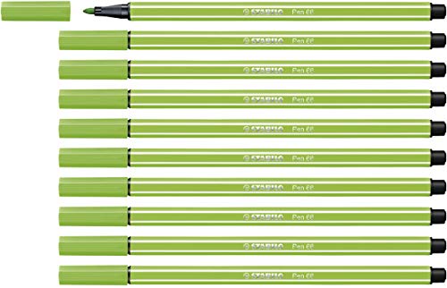 STABILO - Premium-Filzstift - Pen 68-10er Pack - hellgrün von STABILO