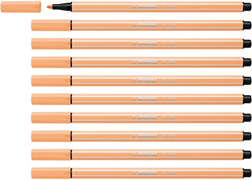 STABILO - Premium-Filzstift - Pen 68-10er Pack - hellorange von STABILO