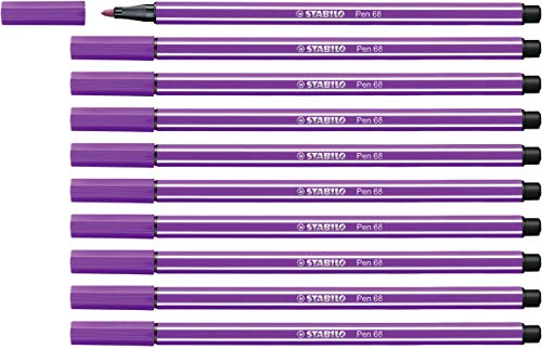 STABILO - Premium-Filzstift - Pen 68-10er Pack - lila von STABILO