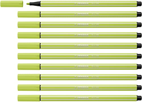 STABILO - Premium-Filzstift - Pen 68-10er Pack - limettengrün von STABILO