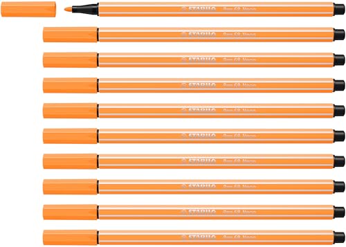 STABILO - Premium-Filzstift - Pen 68-10er Pack - neonorange von STABILO